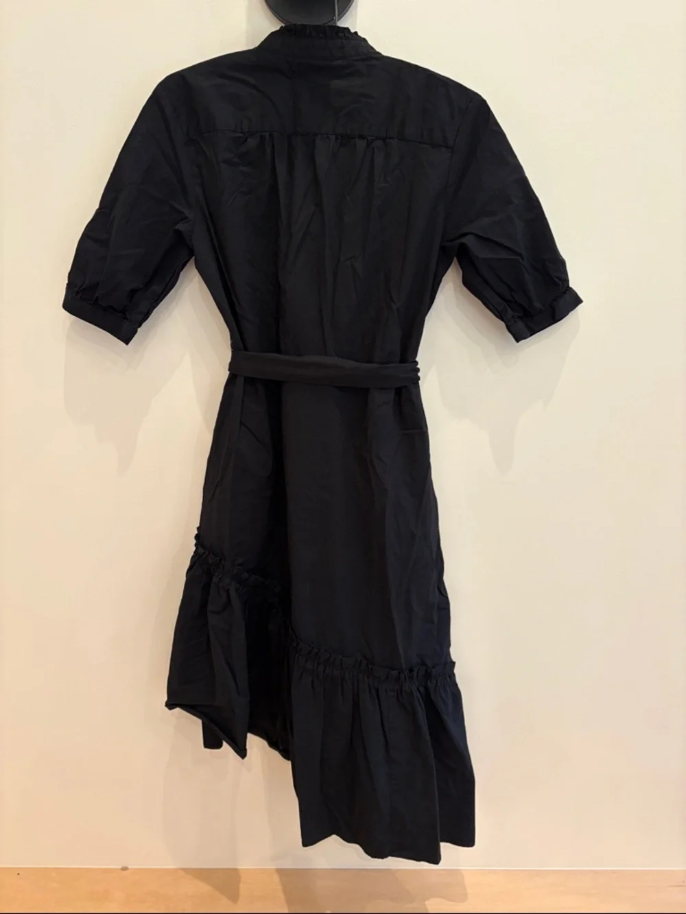 Scoop Black Slanted Hem Dress